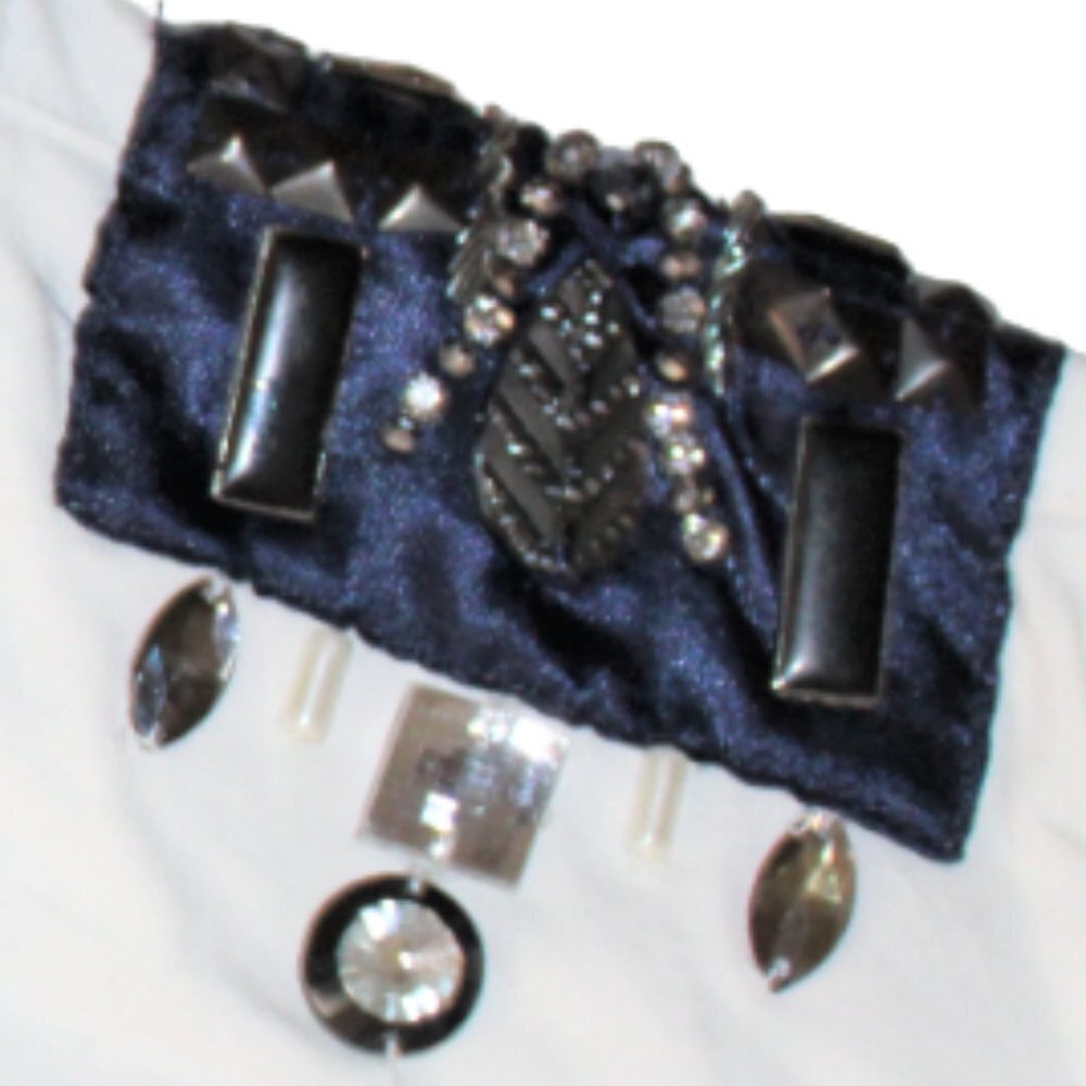 Ashro Linda White Rhinestone/Sequin/Beaded Cruise Wear Styling Jacket Size 8 - Picture 10 of 11